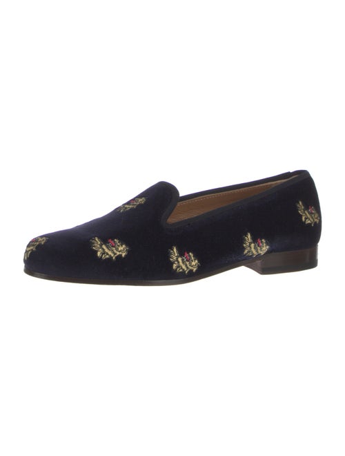 Stubbs & Wootton Velvet Printed Loafers