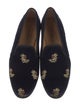 Stubbs & Wootton Velvet Printed Loafers