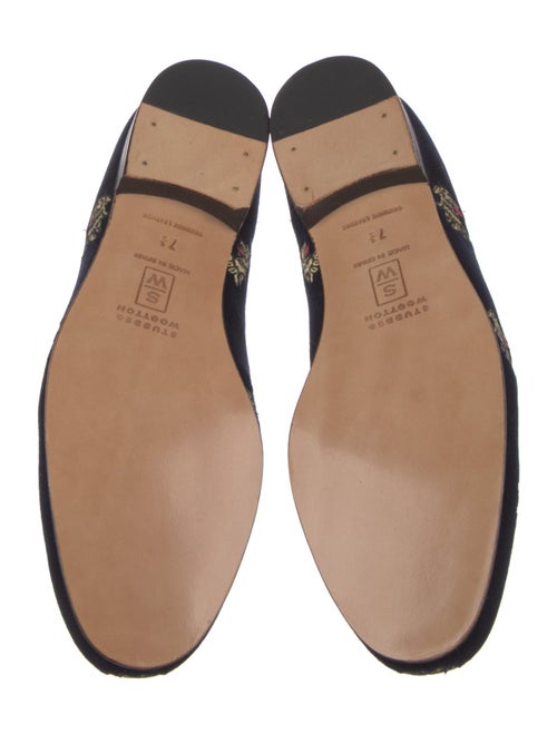 Stubbs & Wootton Velvet Printed Loafers