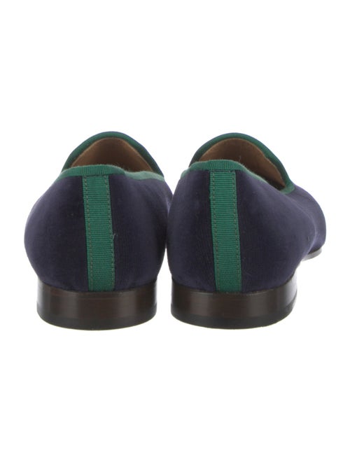 Stubbs & Wootton Velvet Embroidered Accent Loafers