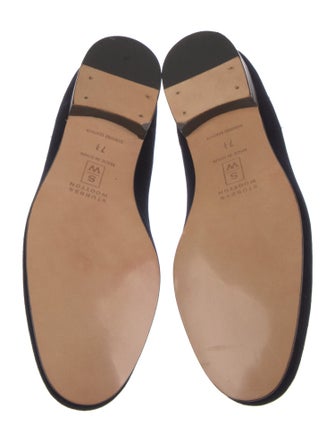 Stubbs & Wootton Velvet Embroidered Accent Loafers