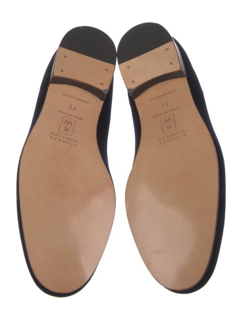 Stubbs & Wootton Velvet Embroidered Accent Loafers