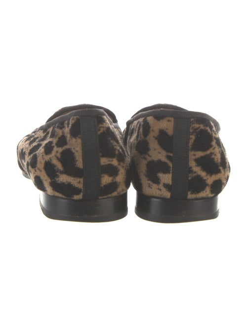 Stubbs & Wootton Velvet Animal Print Loafers