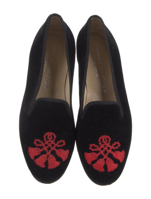 Stubbs & Wootton Velvet Printed Loafers