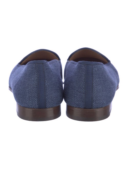 Stubbs & Wootton Canvas Embroidered Accent Loafers