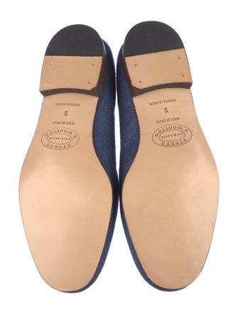 Stubbs & Wootton Canvas Embroidered Accent Loafers
