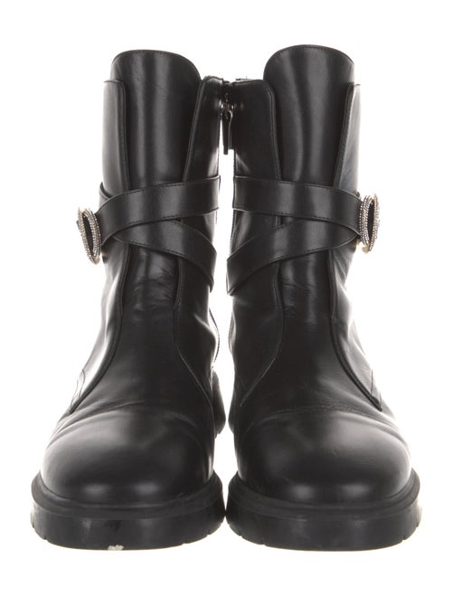 Stuart Weitzman Leather Moto Boots