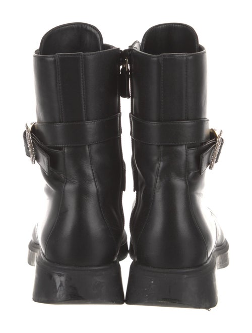 Stuart Weitzman Leather Moto Boots