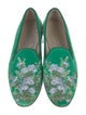 Stubbs & Wootton Velvet Graphic Print Loafers