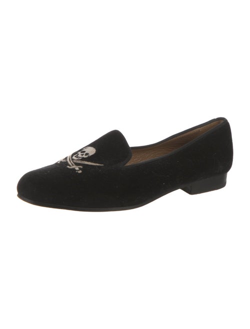 Stubbs & Wootton Velvet Embroidered Accent Loafers