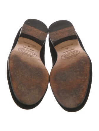 Stubbs & Wootton Velvet Embroidered Accent Loafers