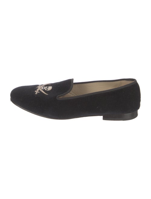 Stubbs & Wootton Velvet Embroidered Accent Loafers