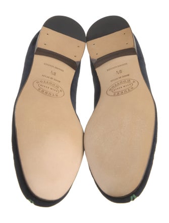 Stubbs & Wootton Velvet Graphic Print Loafers