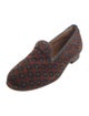Stubbs & Wootton Velvet Printed Loafers