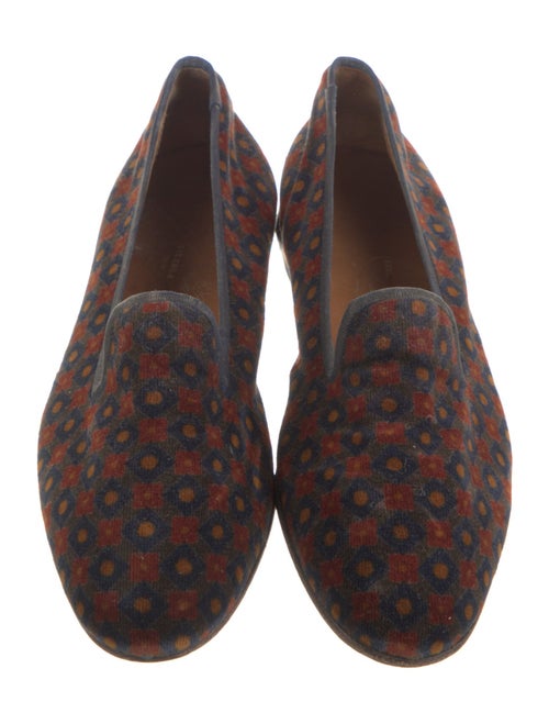 Stubbs & Wootton Velvet Printed Loafers