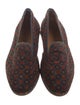 Stubbs & Wootton Velvet Printed Loafers