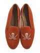 Stubbs & Wootton Velvet Embroidered Accent Loafers