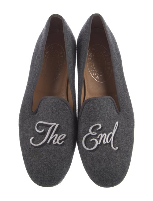 Stubbs & Wootton Felt Embroidered Accent Loafers