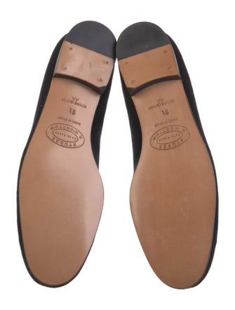 Stubbs & Wootton Velvet Embroidered Accent Loafers