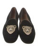 Stubbs & Wootton Velvet Embroidered Accent Loafers