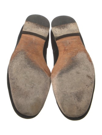 Stubbs & Wootton Velvet Embroidered Accent Loafers