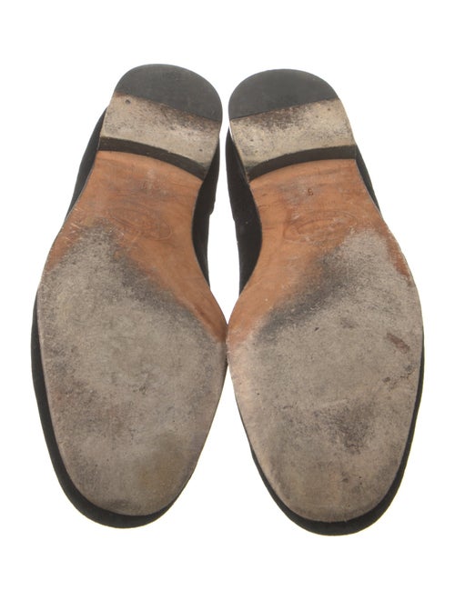 Stubbs & Wootton Velvet Embroidered Accent Loafers