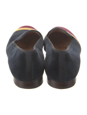 Stubbs & Wootton Velvet Colorblock Pattern Loafers