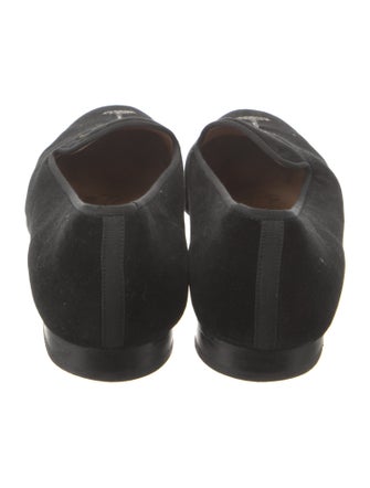 Stubbs & Wootton Velvet Embroidered Accent Loafers