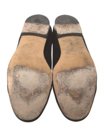 Stubbs & Wootton Velvet Embroidered Accent Loafers