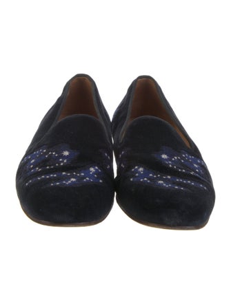 Stubbs & Wootton Velvet Patterned Loafers