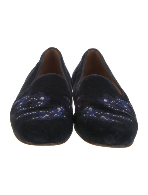 Stubbs & Wootton Velvet Patterned Loafers