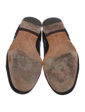 Stubbs & Wootton Velvet Patterned Loafers