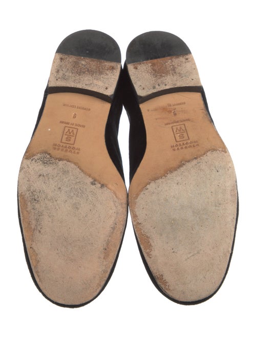Stubbs & Wootton Velvet Embroidered Accent Loafers