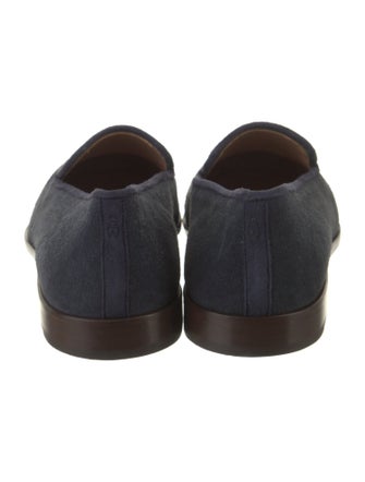 Stubbs & Wootton Suede Grosgrain Trim Loafers