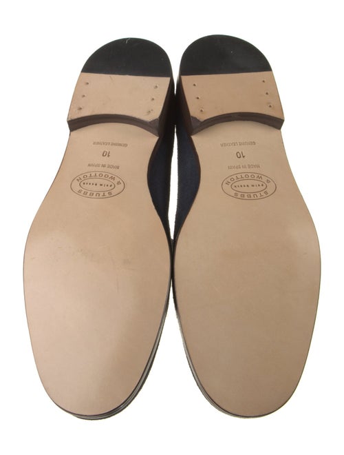 Stubbs & Wootton Suede Grosgrain Trim Loafers