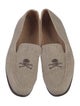 Stubbs & Wootton Canvas Embroidered Accent Loafers