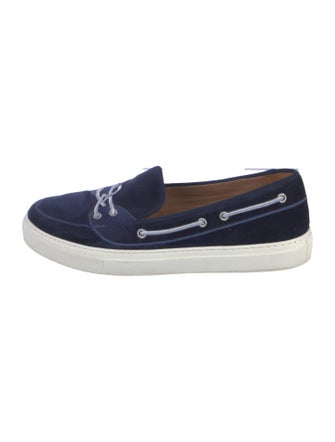 Stubbs & Wootton Velvet Embroidered Accent Boat Shoes