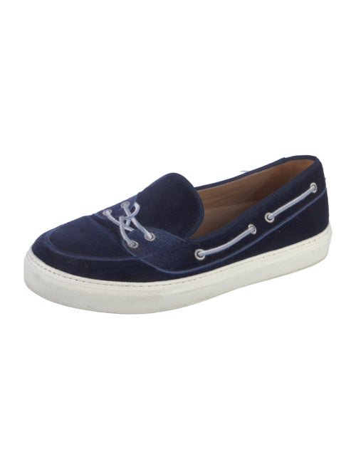 Stubbs & Wootton Velvet Embroidered Accent Boat Shoes