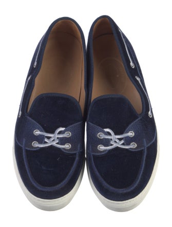 Stubbs & Wootton Velvet Embroidered Accent Boat Shoes