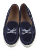 Stubbs & Wootton Velvet Embroidered Accent Boat Shoes