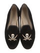 Stubbs & Wootton Velvet Embroidered Accent Loafers