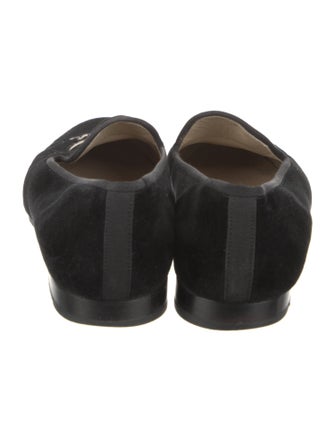 Stubbs & Wootton Velvet Embroidered Accent Loafers