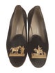 Stubbs & Wootton Velvet Graphic Print Loafers
