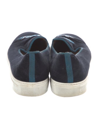 Stubbs & Wootton Velvet Graphic Print Sneakers