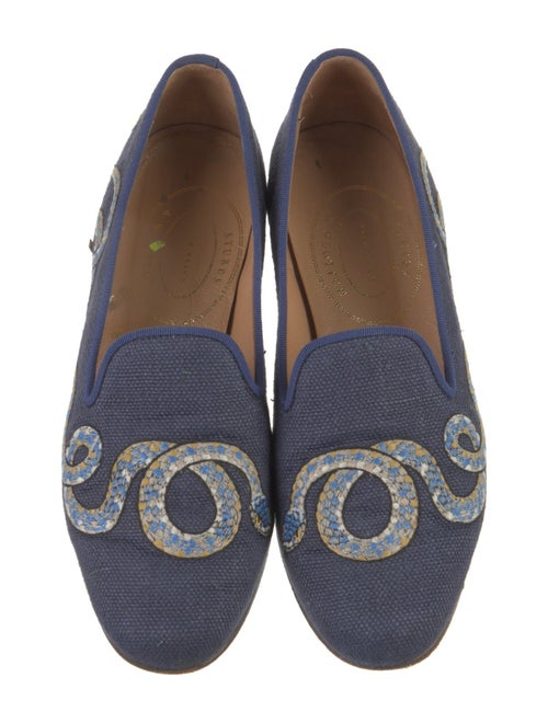 Stubbs & Wootton Canvas Printed Loafers