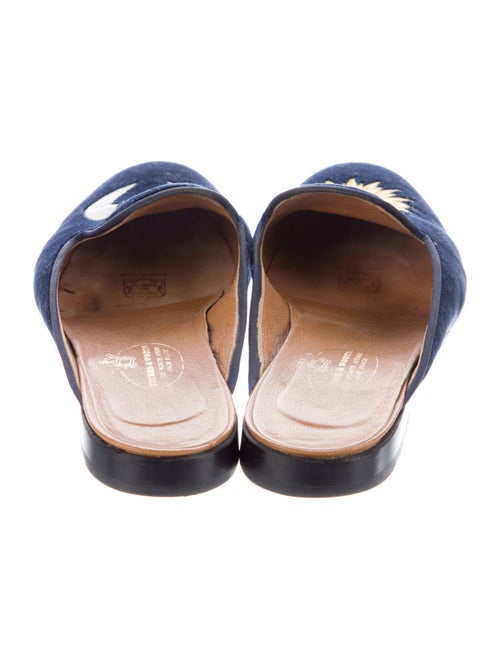 Stubbs & Wootton Velvet Embroidered Accent Mules