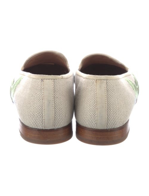 Stubbs & Wootton Canvas Floral Print Loafers