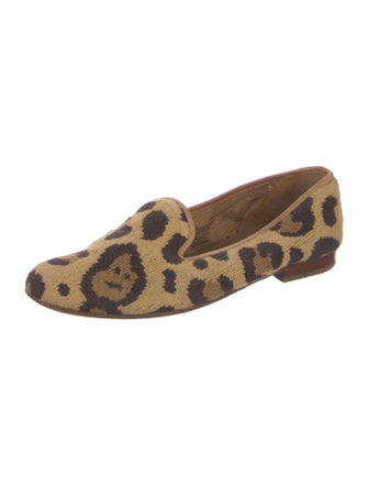 Stubbs & Wootton Animal Print Loafers