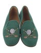 Stubbs & Wootton Canvas Embroidered Accent Loafers