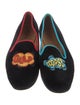 Stubbs & Wootton Velvet Embroidered Accent Loafers